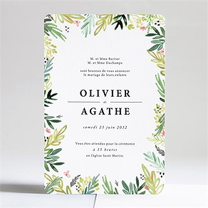 Faire-part mariage fraîcheur champêtre