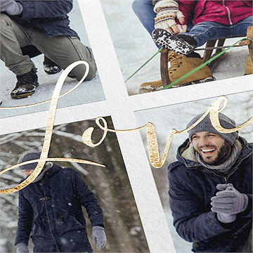Carte de voeux images élégantes - Détail de la carte