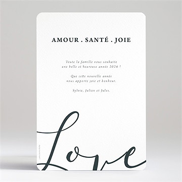 Carte de voeux images élégantes - Dos de la carte