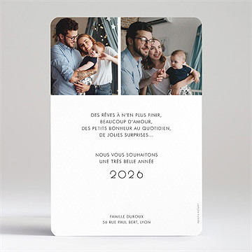 Carte de voeux instant - Dos de la carte