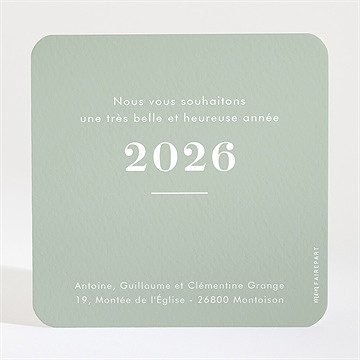 Carte de voeux voeux gravés - Dos de la carte