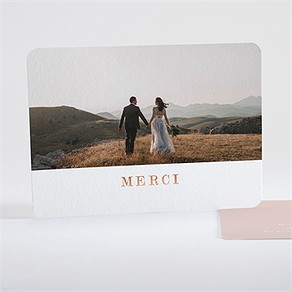 Remerciement mariage rose gold