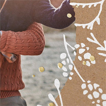 Carte de voeux voeux en rondeur - Détail de la carte