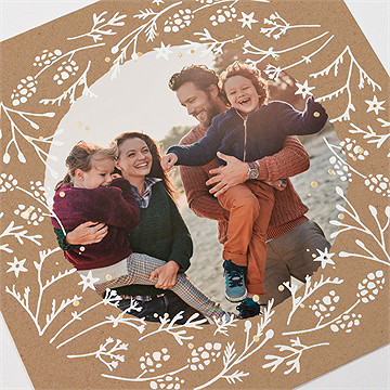 Carte de voeux voeux en rondeur - Détail de la carte