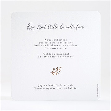 Carte de voeux voeux en rondeur - Dos de la carte