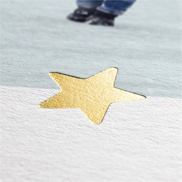 Carte de voeux petit polaroid - Détail de la carte