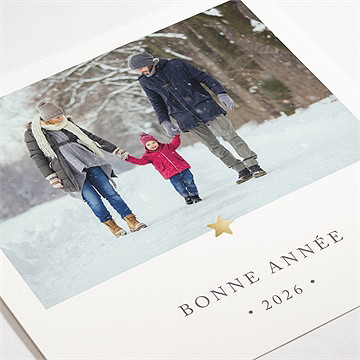 Carte de voeux petit polaroid - Détail de la carte