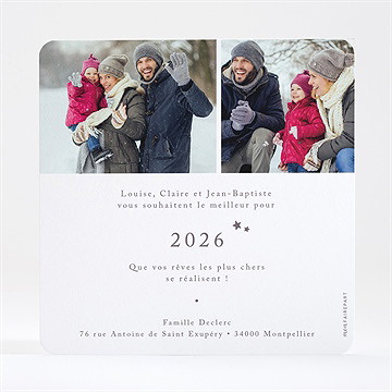 Carte de voeux petit polaroid - Dos de la carte