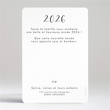 Carte de voeux on ne vous oublie pas - Dos de la carte