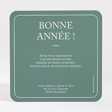 Carte de voeux voeux et portrait - Dos de la carte