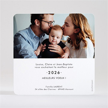 Carte de voeux petits mots doux - Dos de la carte