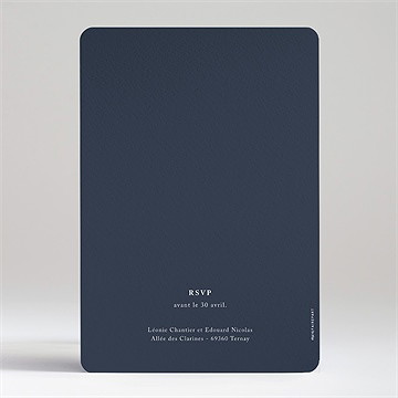 Faire-part mariage fleurs de nuit - Dos du faire-part