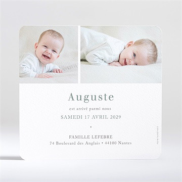 Faire-part naissance mon joli berceau - Dos du faire-part