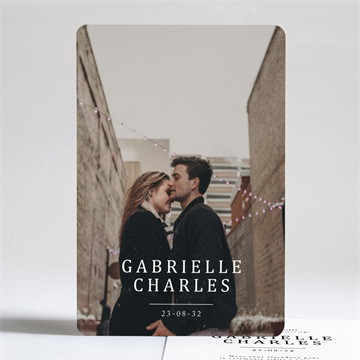 Faire-part mariage un point c'est nous