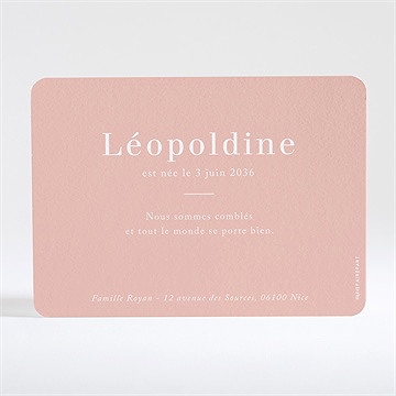 Faire-part naissance cocon de douceur - Dos du faire-part