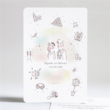 Faire-part mariage décalés