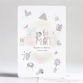 Faire-part mariage décalés