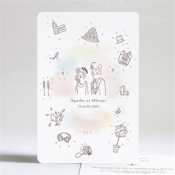 Faire-part mariage décalés