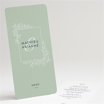 Menu mariage esquisse argentée