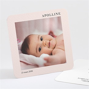 Faire-part naissance tendre cadre
