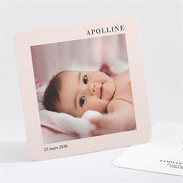 Faire-part naissance tendre cadre