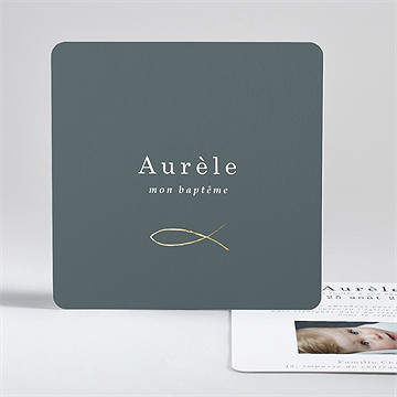 Faire-part de baptême ichthus