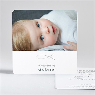 Faire-part de baptême belle âme