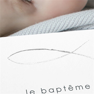 Faire-part de baptême belle âme - Détail du faire-part