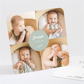 Faire-part naissance multi photos