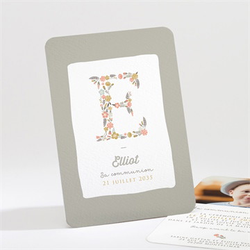 Faire-part communion signature florale