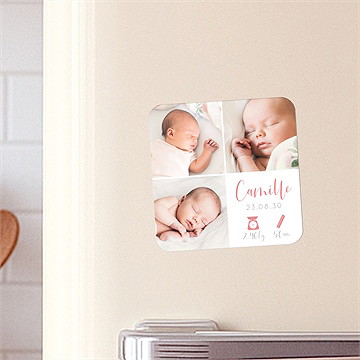 Faire-part naissance jolie mosaïque