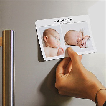 Faire-part de naissance minimaliste - Mise en situation