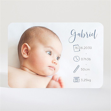 Faire-part naissance présentation en pictos - Mise en situation