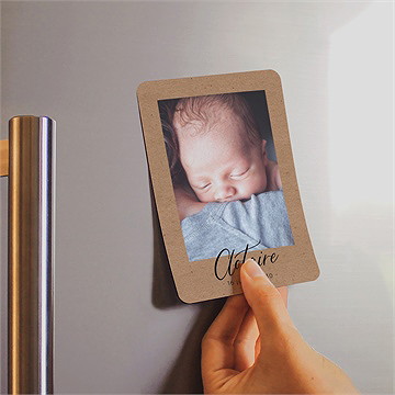 Faire-part naissance petit cadre kraft - Mise en situation