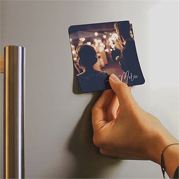 Remerciement mariage kraft vintage magnet - Mise en situation