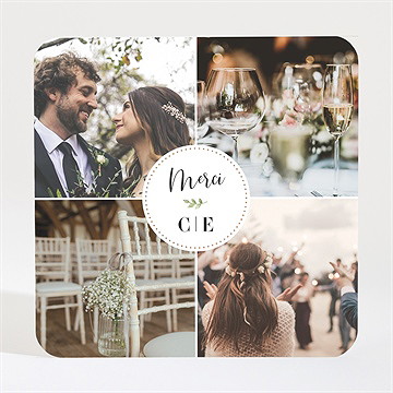 Remerciement mariage feuillage d'été magnet