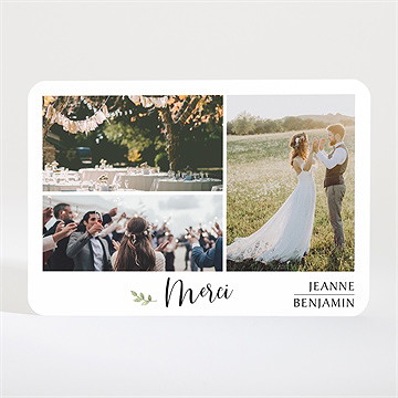 Remerciement mariage nature chic magnet - Mise en situation