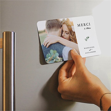 Remerciement mariage a l'ombre de l'olivier magnet - Mise en situation