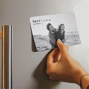 Save the Date mariage terracotta magnet - Mise en situation