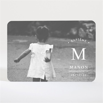 Faire-part de baptême annonce en or magnet fille