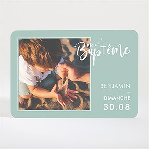 Faire-part de baptême jeu de mots magnet