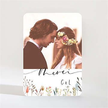 Remerciement mariage art champêtre magnet