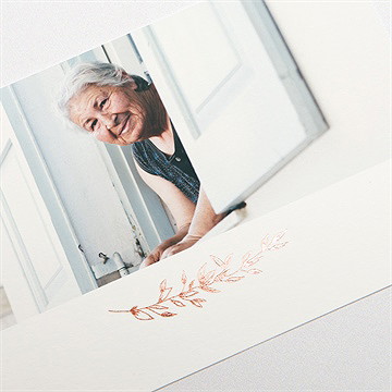 Remerciement décès son sourire - Détail du carton