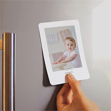 Faire-part de baptême belle âme magnet - Mise en situation