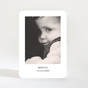 Faire-part naissance portrait intimiste