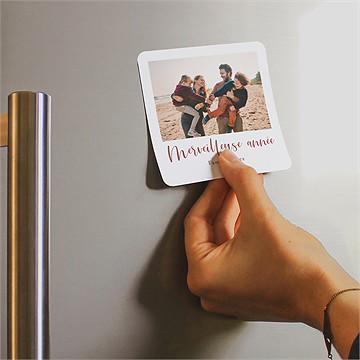 Carte de voeux meilleurs voeux magnet - Mise en situation