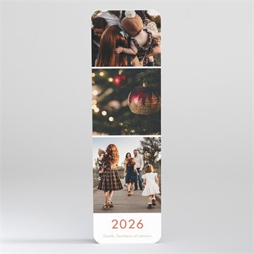 Carte de voeux voeux petit marque page magnet