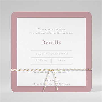 Faire-part naissance cultivons notre bonheur - Dos de la carte