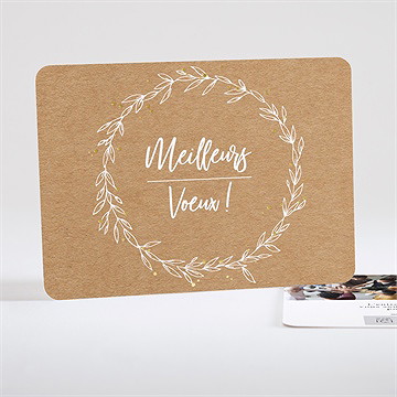 Carte de voeux chic en kraft