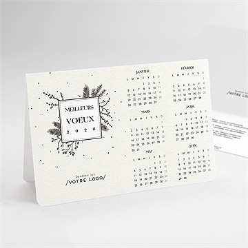 Carte de voeux calendrier chevalet à poser